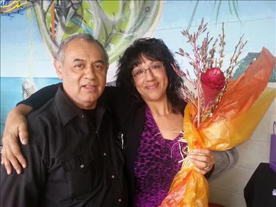 Siblings Joe and Irene Rodriguez at Best of Hays Reception