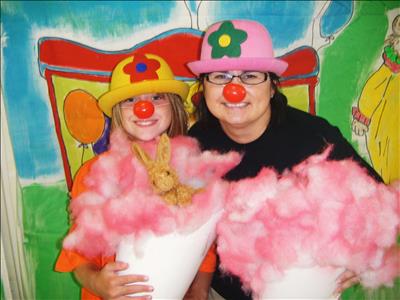 Becca and buddy at a Sibling Circus